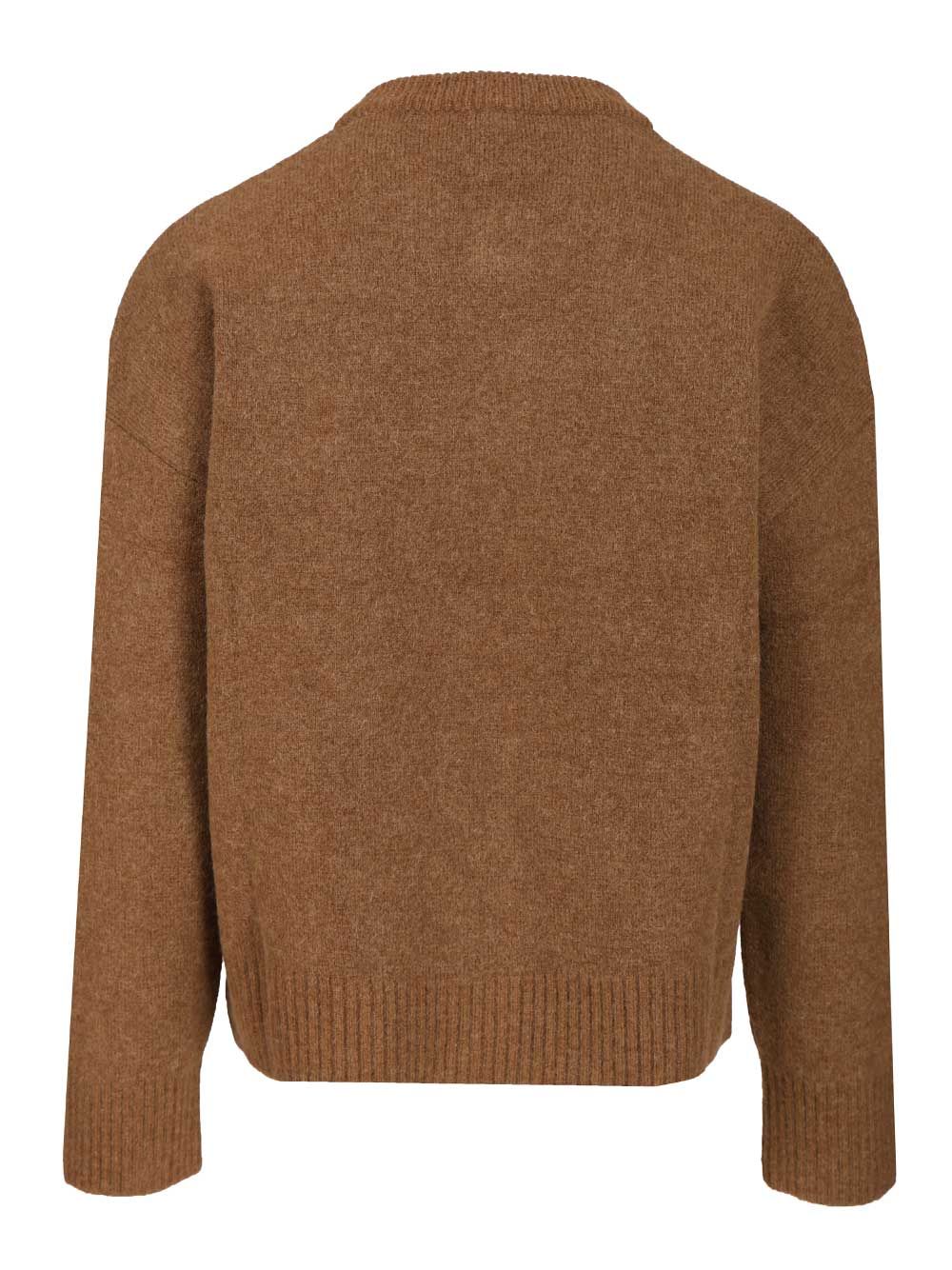 Ami Wool Cardigan Knitwear - Brown | 09aad4e5fa27aebef62651486e967aa0b29add98