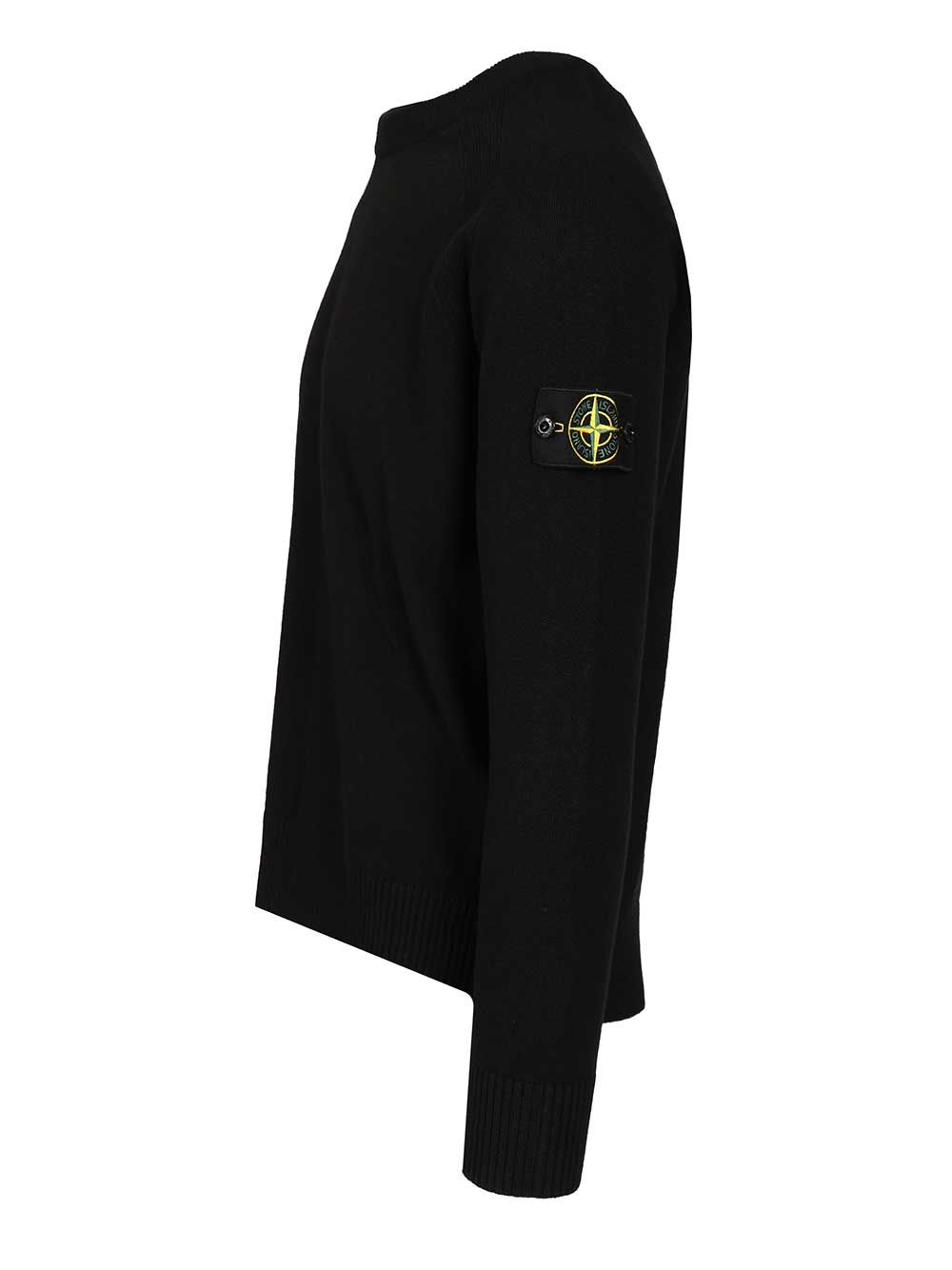 Stone Island Wool Sweater Knitwear - Black | b011de76b98a554e08153a9ea5bd067ef33cbf56