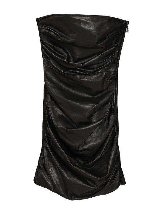 Leather Mini Dress Dresses Black