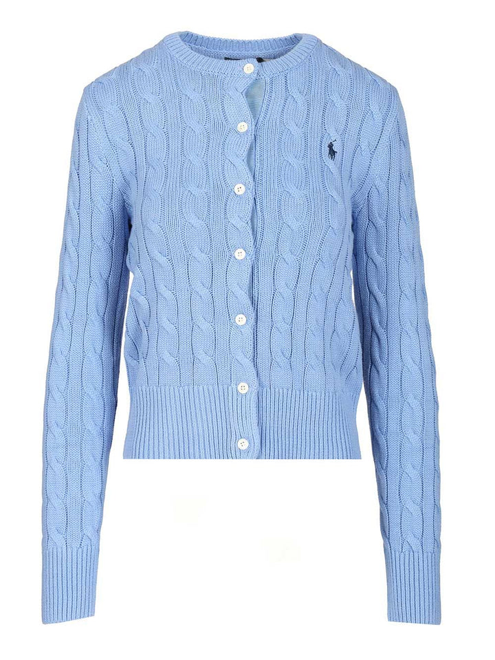 Polo Ralph Lauren Cotton Cardigan By Polo Ralph Lauren Knitwear - Light blue | dba565a297ec6282647a0f7c257fb26bcf0a563c