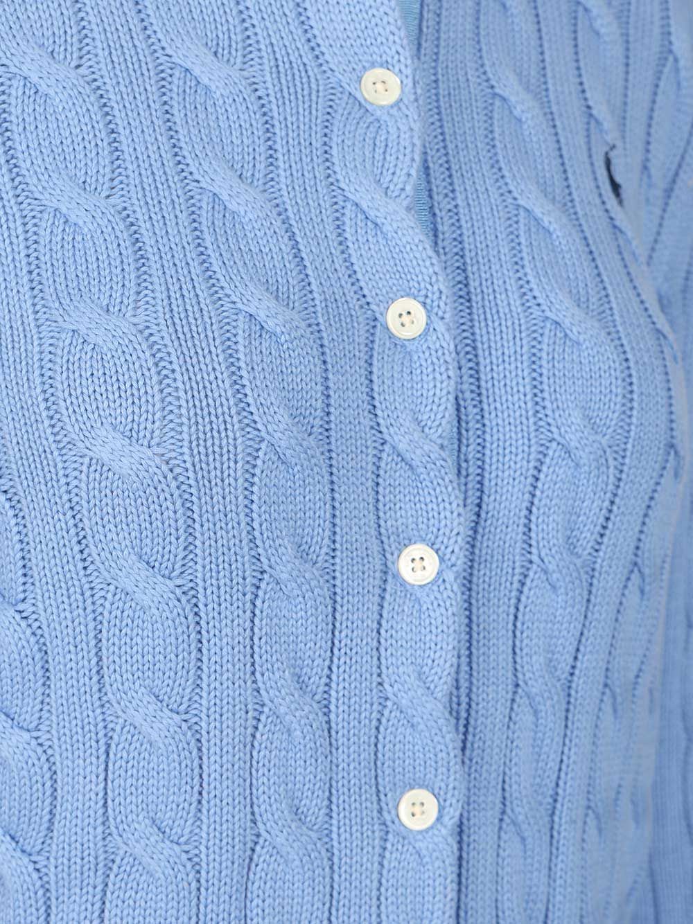 Polo Ralph Lauren Cotton Cardigan By Polo Ralph Lauren Knitwear - Light blue | 550d0f265e1c347c789809e0ac80cd29fd0ffce9