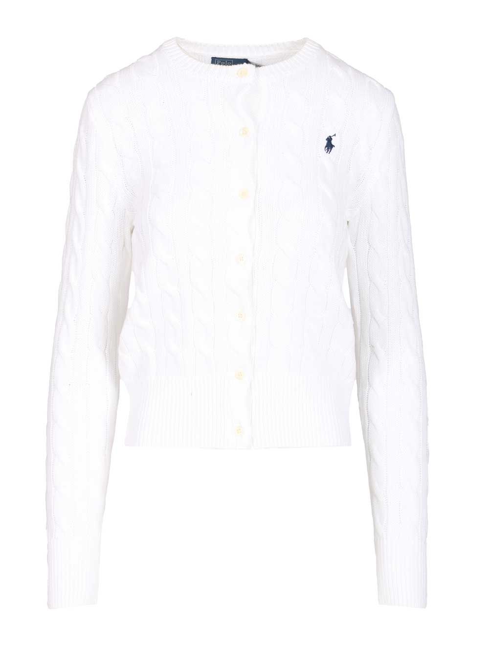 Polo Ralph Lauren Cotton Cardigan By Polo Ralph Lauren Knitwear - White | 3f54168dc259aebe868f3c236e395098e66779d1