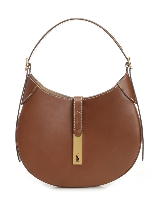 Small Polo Id Leather Shoulder Bag Shoulder Bags Brown