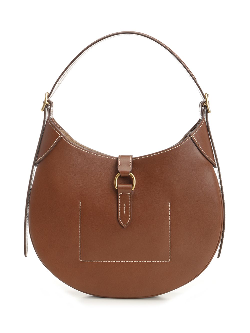 Polo Ralph Lauren Small Polo Id Leather Shoulder Bag Shoulder Bags - Brown | 7115be9429b021f97c5bcb05576f2e922816000b