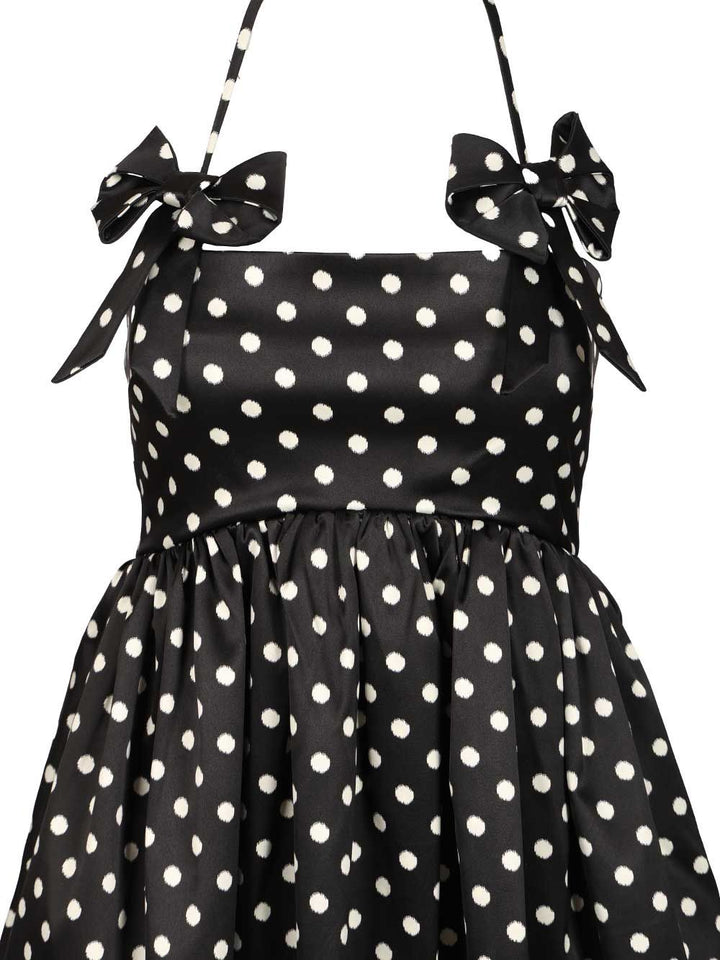 Ganni Polka Dot Mini Dress Dresses - Black | f10269ba7784a26197412f37a98d14d486babde4