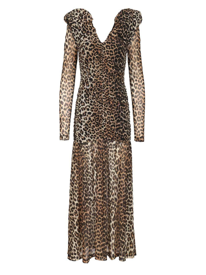 Ganni Leopard Print Dress Dresses - Animalier | a4cc726162c9a9d21297f01deed3acb60fbbb64e