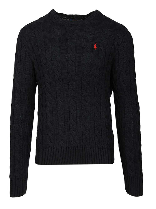 Cable Knit Cotton Sweater Knitwear Grey