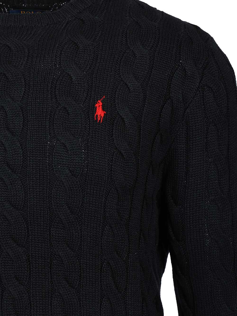 Polo Ralph Lauren Cable Knit Cotton Sweater Knitwear - Grey | 41ec91ed7437dd95eeac0955ad9d209ba321cc09