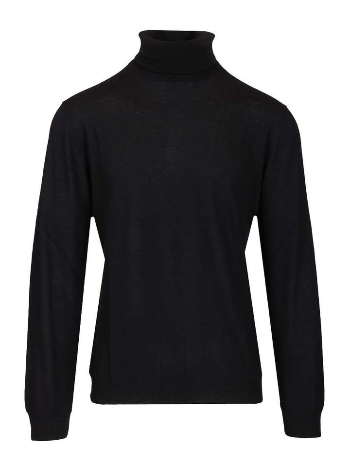 Al Duca D'Aosta Merino Wool Turtleneck Knitwear - Blue | dc33915c7052659e422553c0f25d81535d075bad