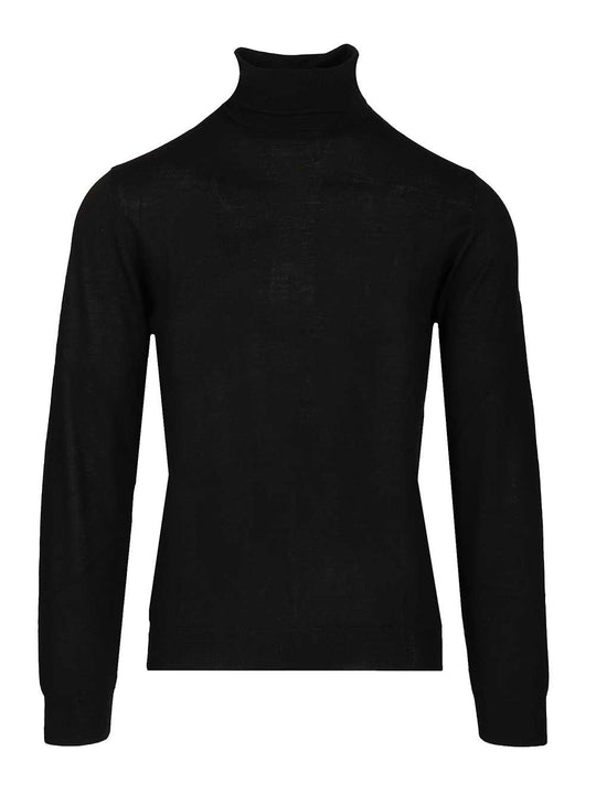 Merino Wool Turtleneck Knitwear Black