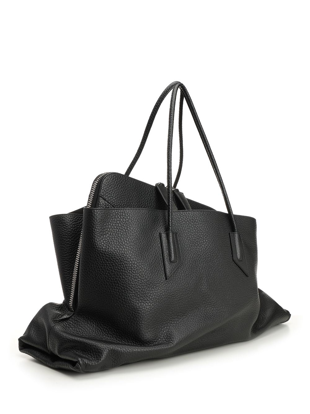 The Attico Large La Passeggiata Shoulder Bag Shoulder Bags - Black | 4d6ee2562c909b97f3bdd4901fe8d5a219915667