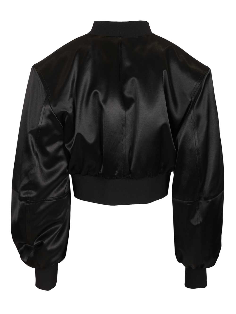 The Attico Satin Bomber Jacket Jackets - Black | a57ff2ff3f150f0390bef78625516a67207e25a2