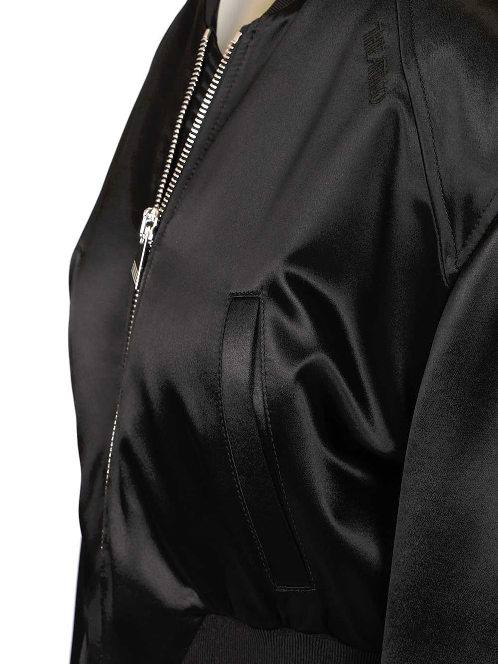 The Attico Satin Bomber Jacket Jackets - Black | 8a0a7900a790b264d8ee7a38e6e565b5ae464a8b
