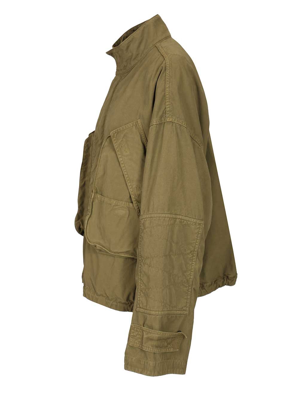 The Attico Canvas Bomber Jacket Jackets - Green | 61c80b6a536420016f7261558e34060d82e0bc6f