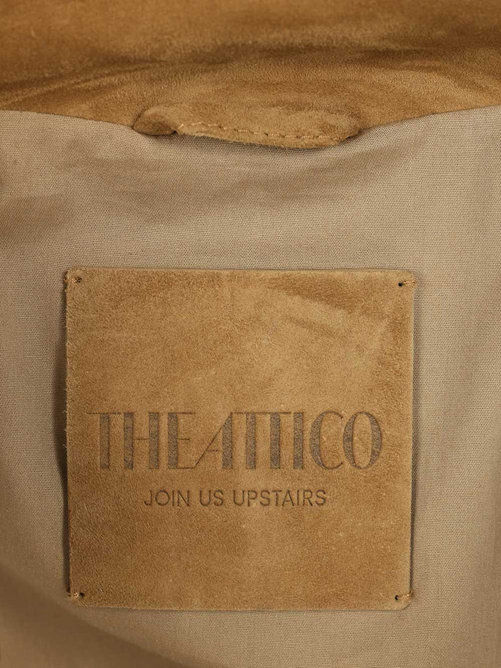 The Attico Leather Bomber Jacket Jackets - Beige | f5f0ad3ecf6fc2f9d280e3b18c07d50551e54e63