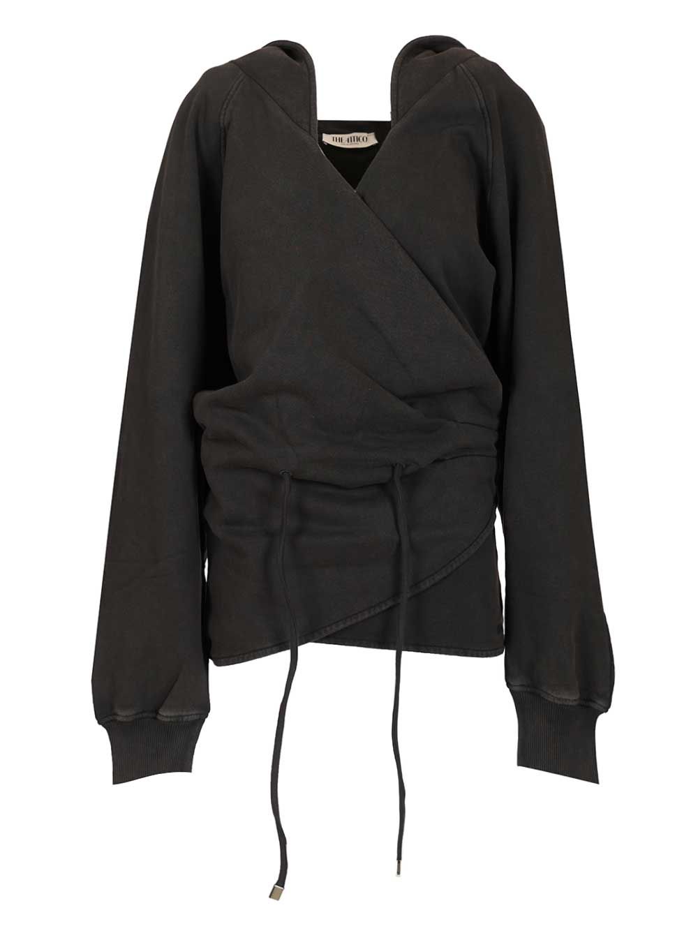 The Attico Jersey Sweatshirt Dress Dresses - Black | fa7b9f5aec17f68d61e12e44c27df969852e9ba7