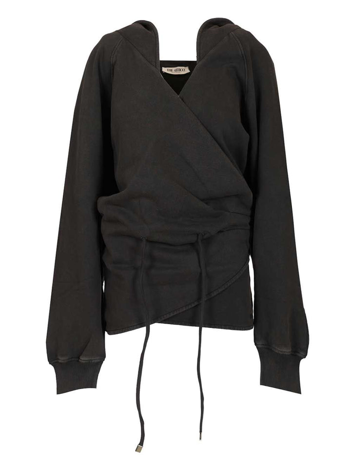 The Attico Jersey Sweatshirt Dress Dresses - Black | fa7b9f5aec17f68d61e12e44c27df969852e9ba7