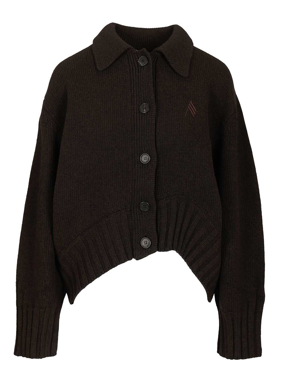 The Attico Cashmere And Wool Cardigan Knitwear - Brown | 4797c494708212e53db4c2127b3b76b398404988