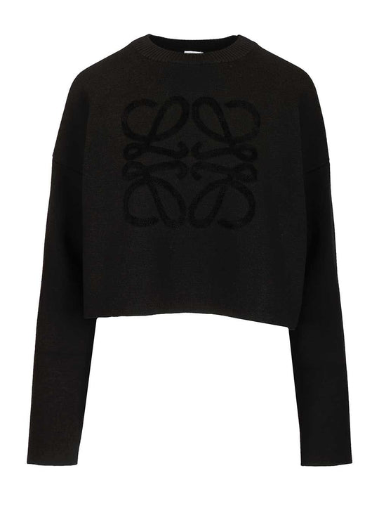 Wool Blend Sweater Sweatshirts Black