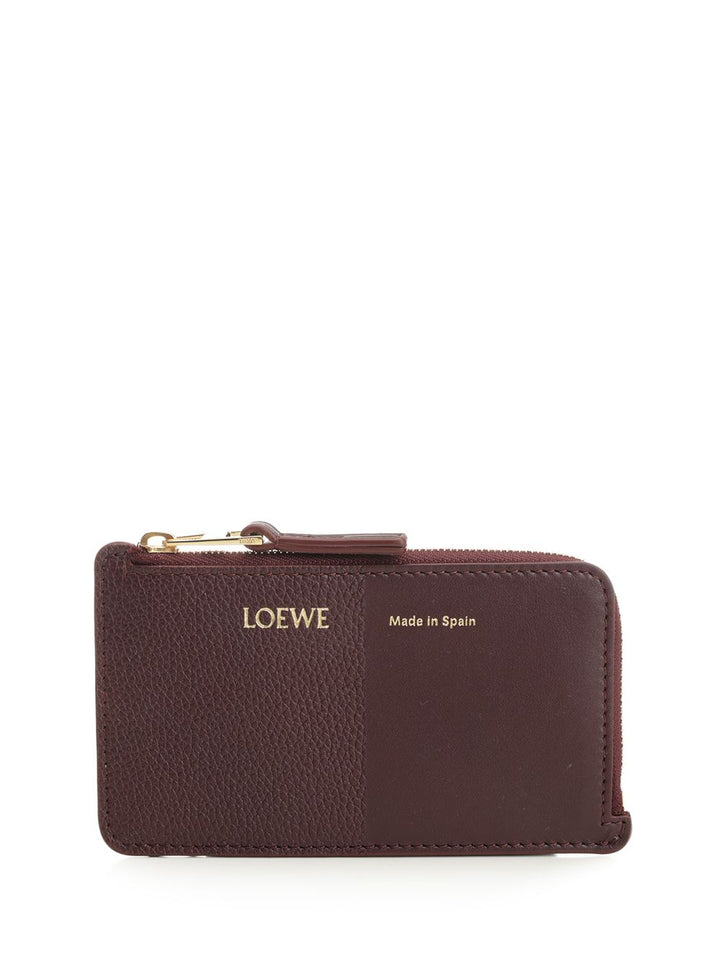 Loewe Duet Coin Cardholder Wallets - Bordeaux | 8aee96032ef426fd6fbe1e31b2114b53f056ac14