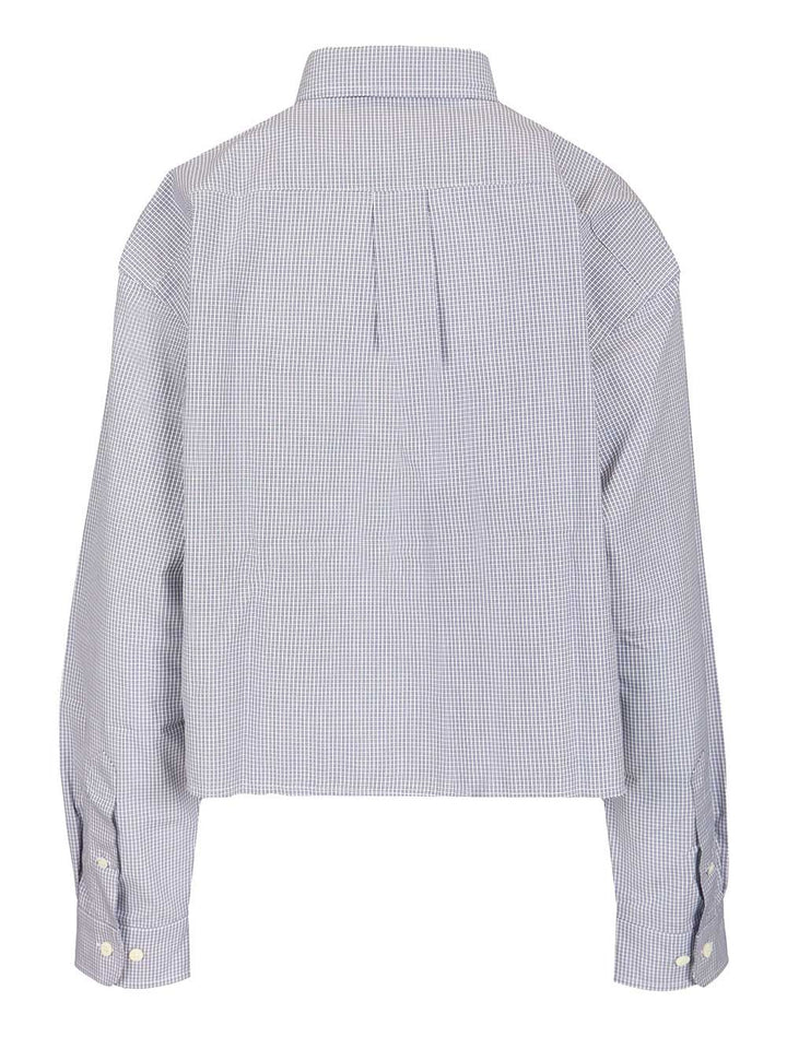 Miu Miu Poplin Shirt Shirts - Blue | 5c05e0941bf79b4258a8668fec705272190425bf