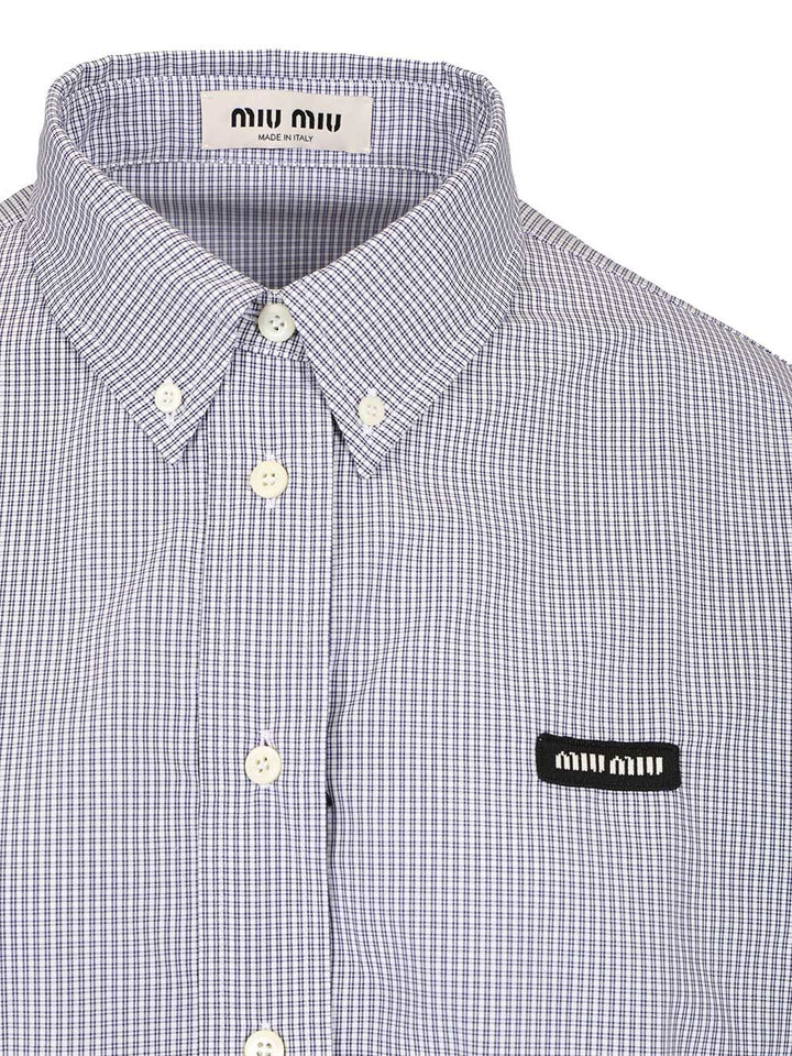 Miu Miu Poplin Shirt Shirts - Blue | 18f3ac082a795068d166abcc86a0b4800ec79149