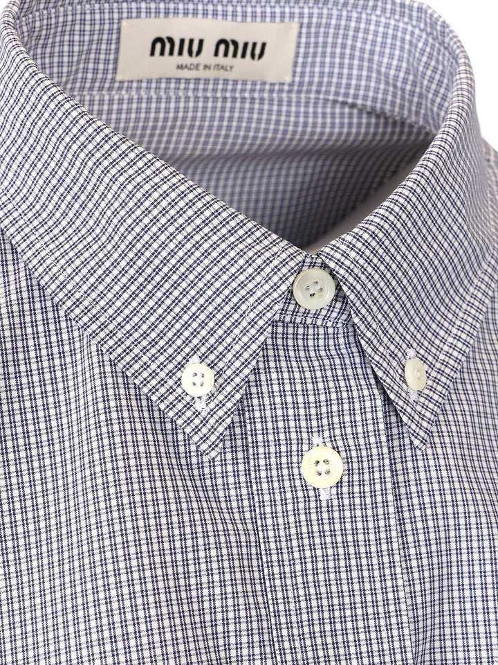 Miu Miu Poplin Shirt Shirts - Blue | 5b4e803a1dc1ad04f3237107cb3edcb70ee5b168