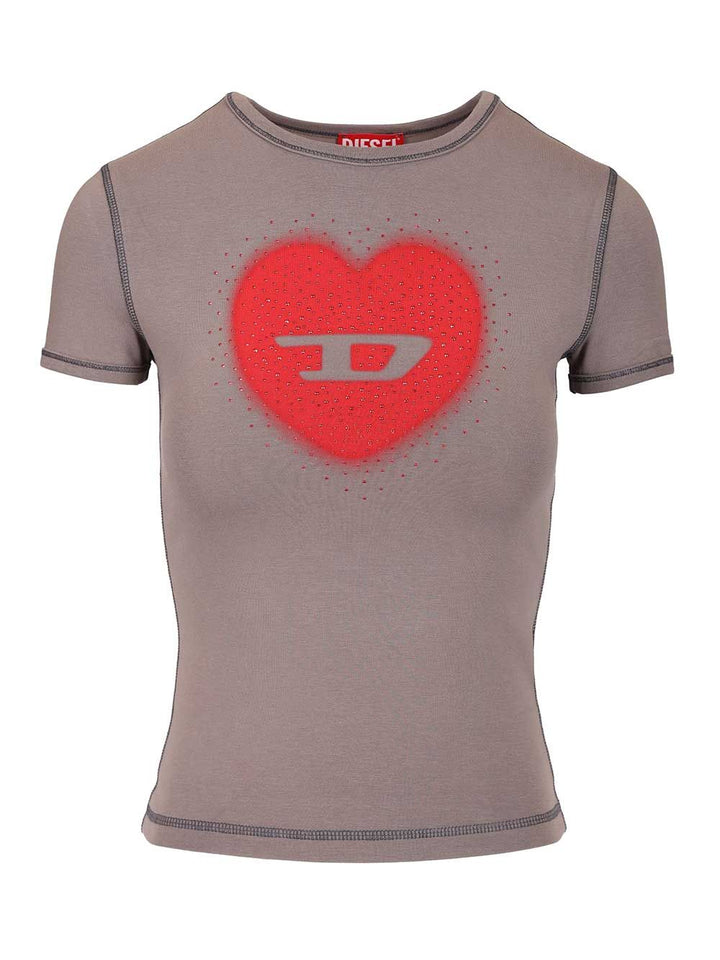 Diesel Cotton T-Shirt - Grey | 37e55fb53342e2cf85c88bcd9259df574e7a6027