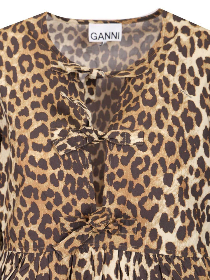 Ganni Leopard Print Mini Dress Dresses - Animalier | a6e60f6b991d6438cb77bc5157524d077d43a0a4