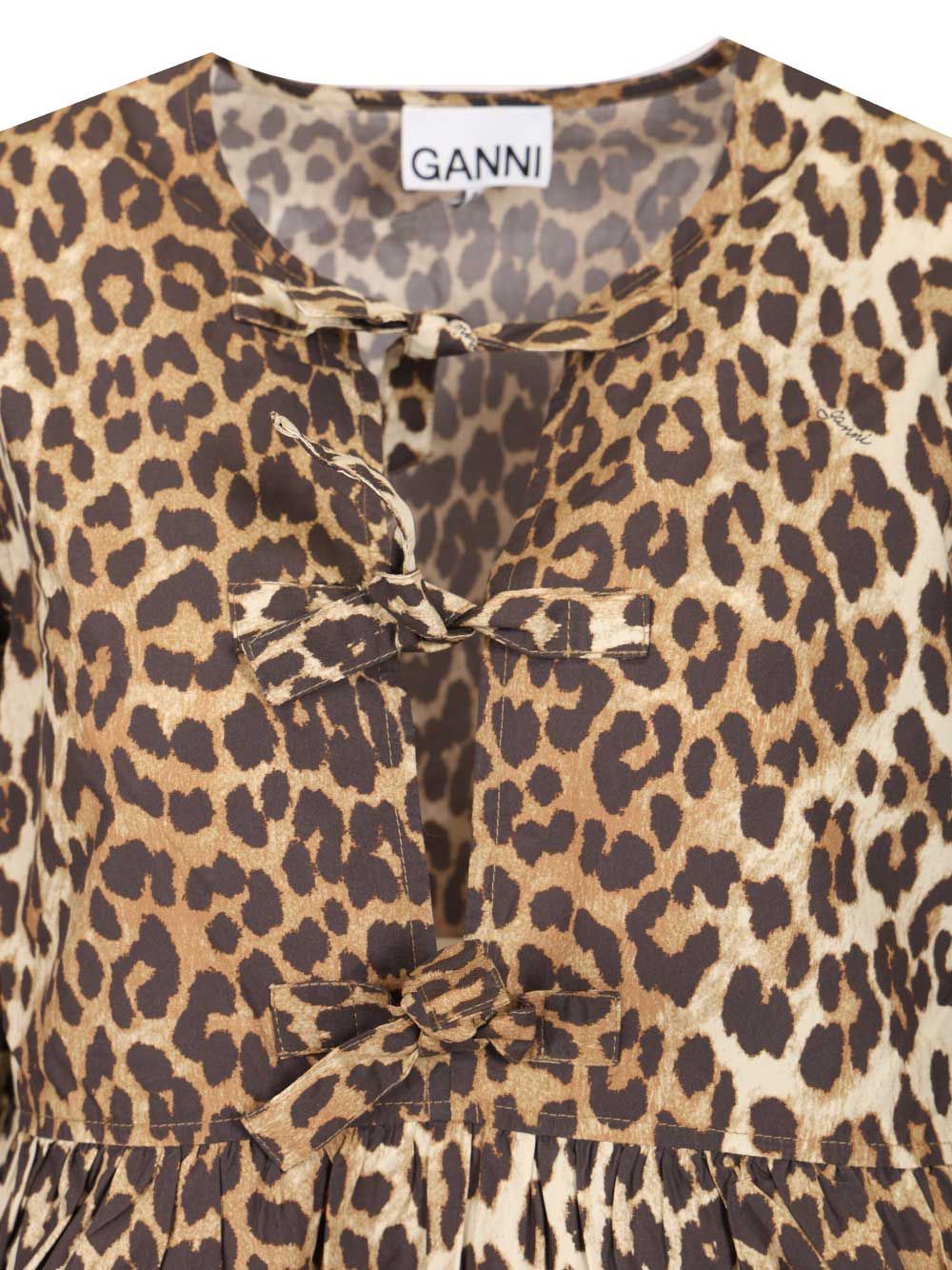 Ganni Leopard Print Mini Dress Dresses - Animalier | a6e60f6b991d6438cb77bc5157524d077d43a0a4