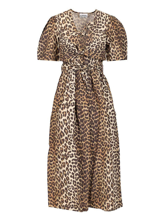 Leopard-Print Midi Dress Dresses Animalier