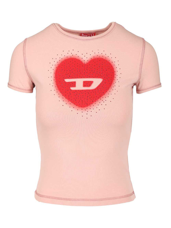 Diesel Cotton T-Shirt - Rose | 61df30668c4ff3a15fb529d3a37ec46666838d15