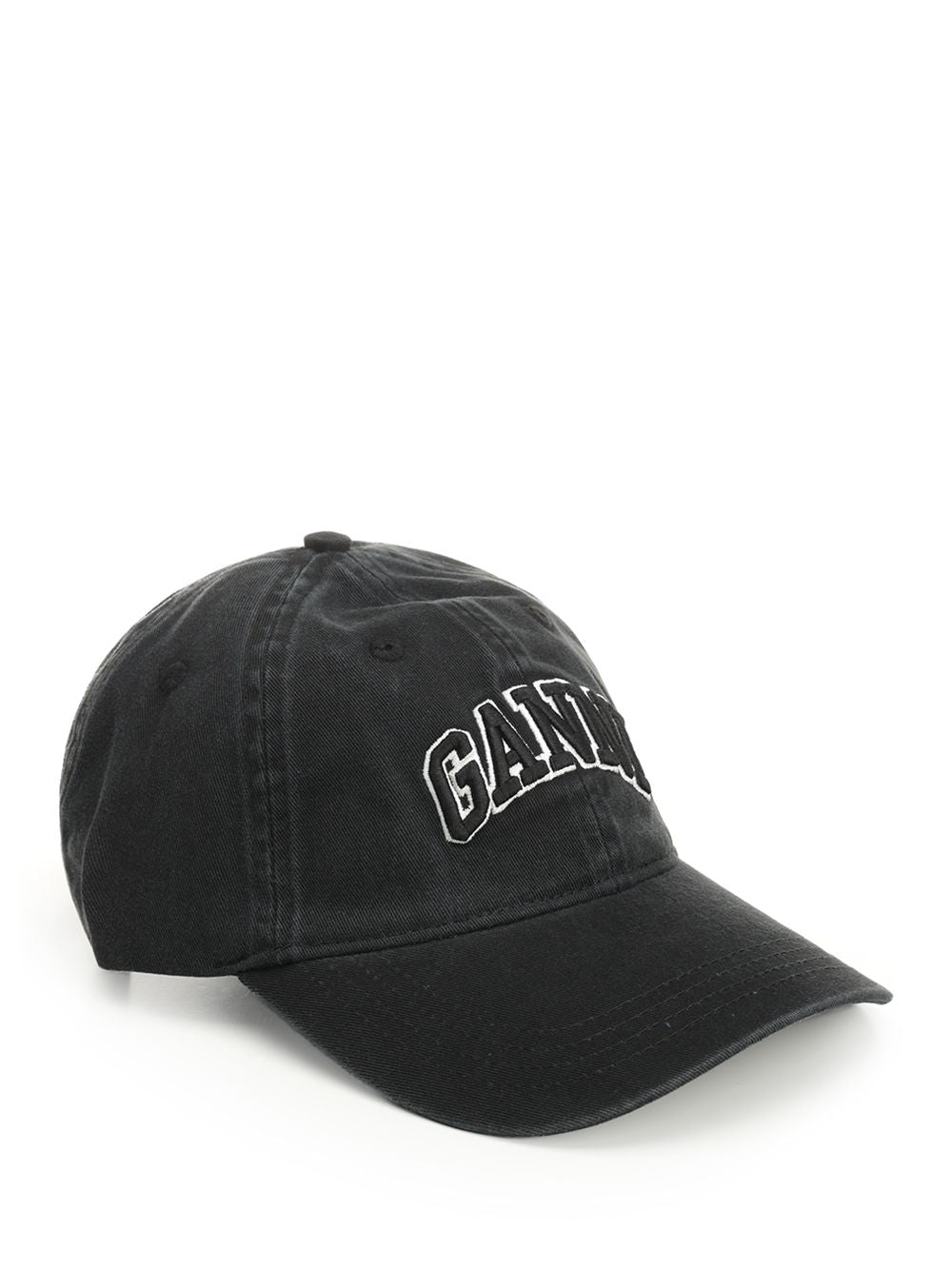 Ganni Cotton Hat Hats - Black | 0a204f4ce2a0213fdf88789b3bfb4c24a798986b