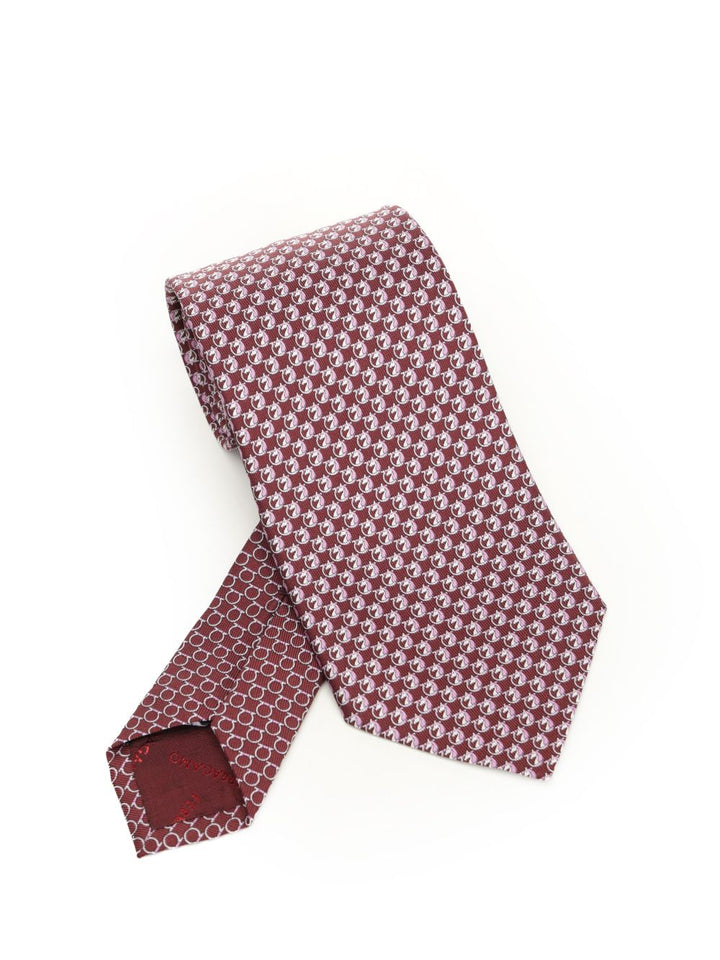 Ferragamo Silk Tie Scarves And Foulards - Bordeaux | 0101c6771c6d0d8d644b8655786579e6e2bbd94b