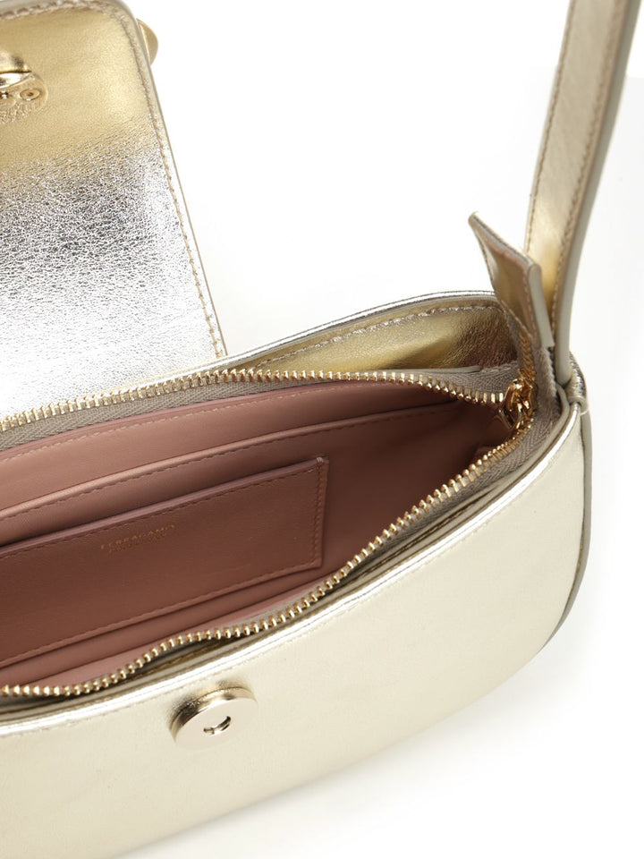 Ferragamo Gabry Shoulder Bags - Gold | 89e3e37b9d680e4d92fe627d2cbfe8b3fc276429