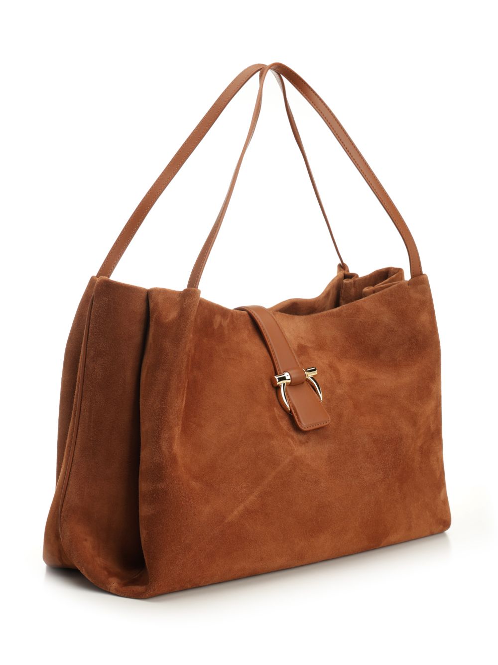 Ferragamo Medium Suede Bag Shoulder Bags - Beige | ae8cffab4b9dc4c14c9aa17525a85c73f07a00cb