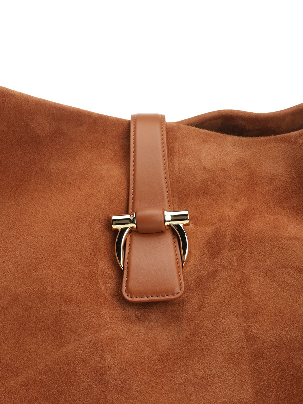 Ferragamo Medium Suede Bag Shoulder Bags - Beige | 9bdda47f922240b74d04926d72592301ad16e241