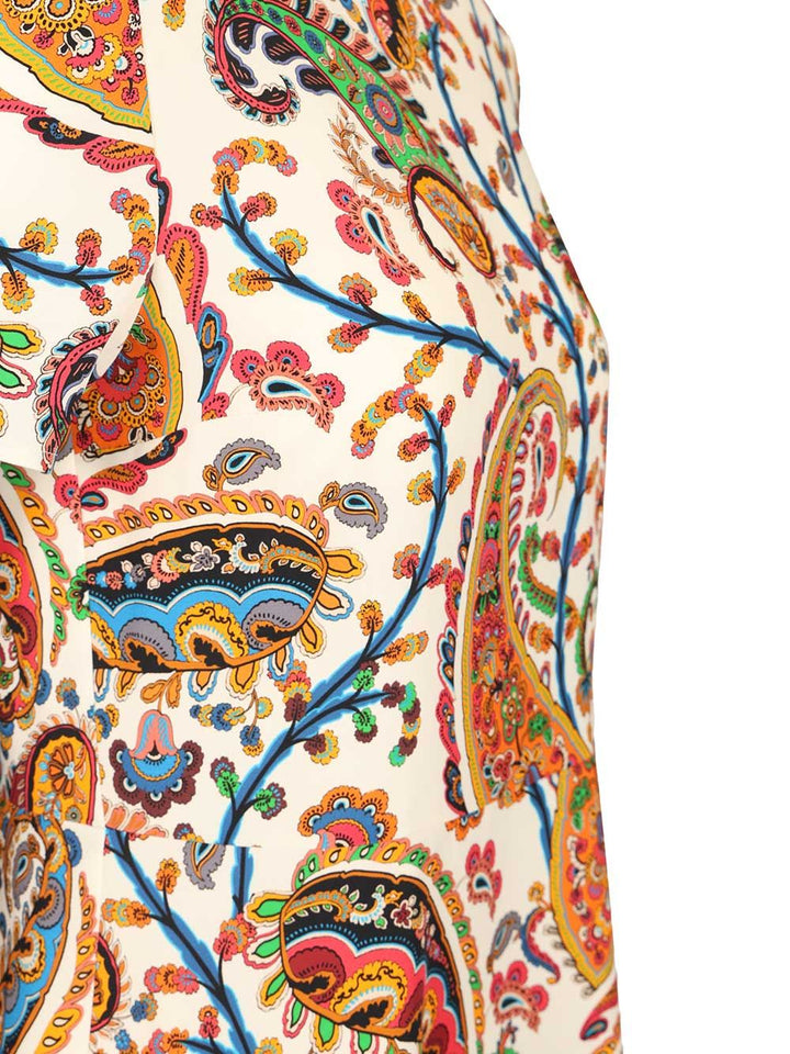 Etro Printed Short Sleeve Midi Dress Dresses - Multicolor | 00217911f3b48fed3d88257ebdd028bbbe5aa162