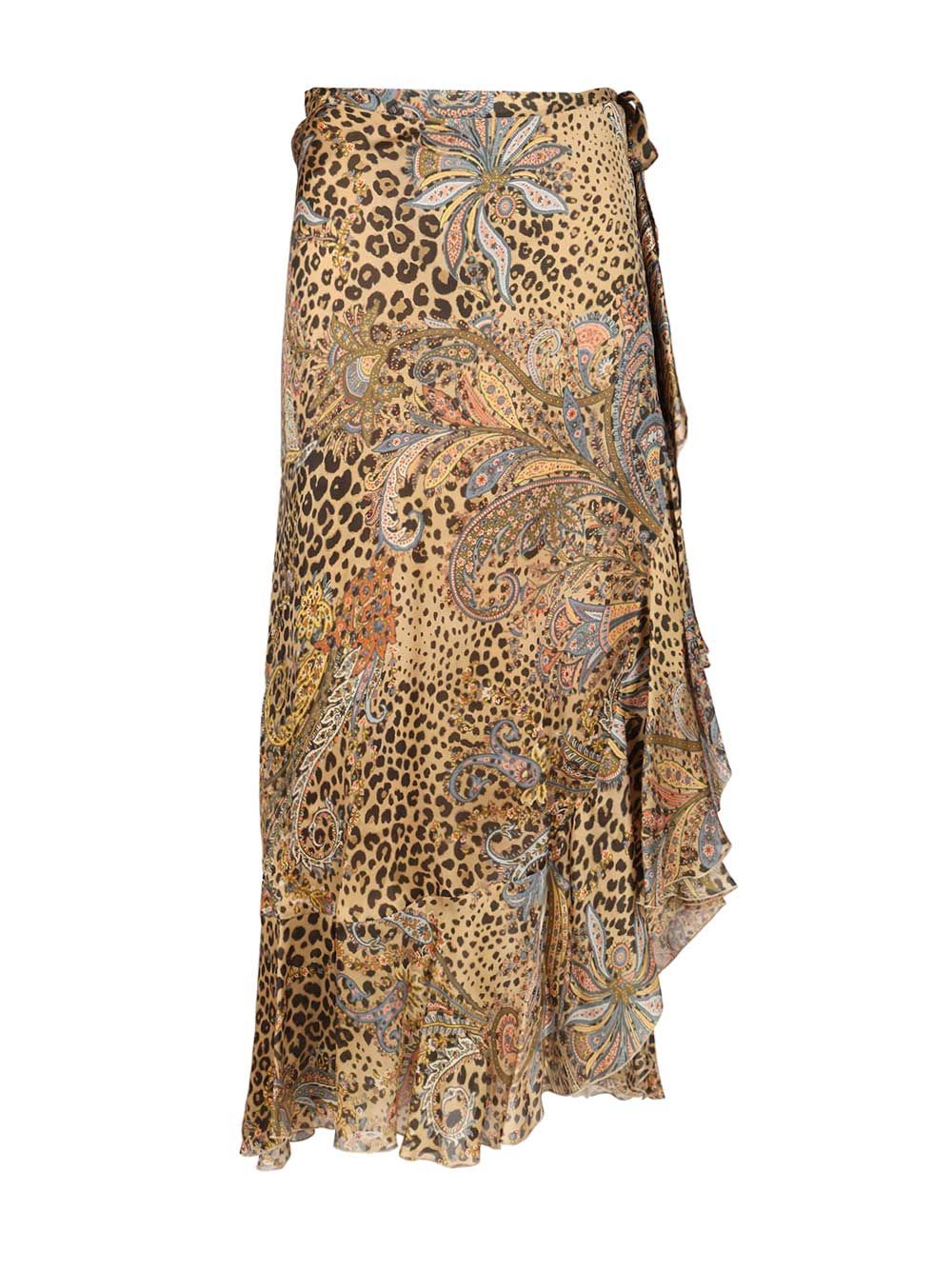 Etro Animalier Leopard Rouge Midi Skirt Skirts - Animalier | 08a8e146f4a624b1949ff780d31a8496f5153025