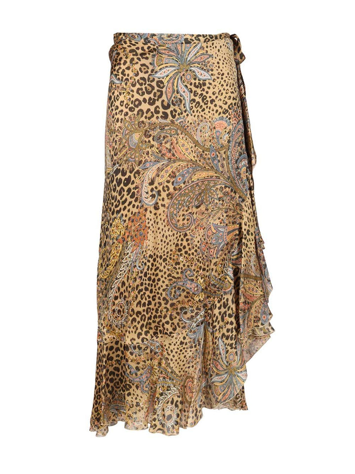 Etro Animalier Leopard Rouge Midi Skirt Skirts - Animalier | 08a8e146f4a624b1949ff780d31a8496f5153025