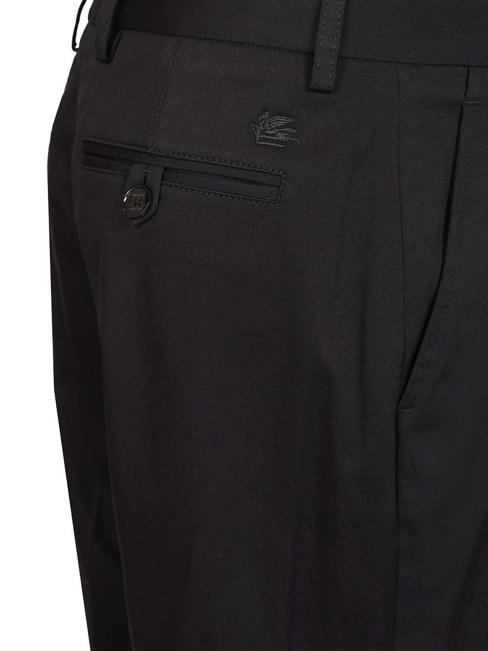 Etro Stretch Cotton Trousers Jackets - Blue | 7270a52685300e529506f152ac1bb80afb8a8f69