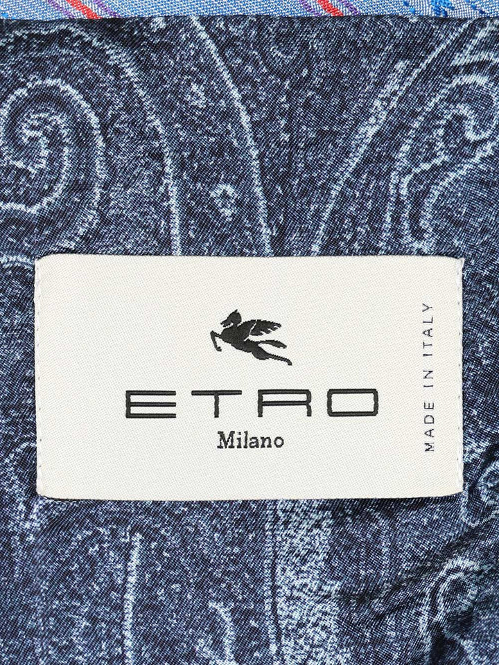 Etro Single Breasted Blazer Jackets - Blue | deee831d30438fa13ae82f558491d5d7795a00ae