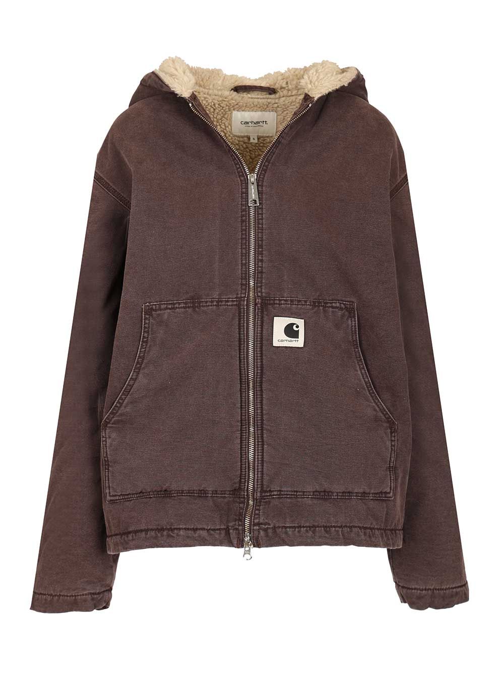 Carhartt Wip Women’s Hooded Mitch Jacket Jackets - Brown | 029f7dc790db8589602c0bd627fe6fa85938e688