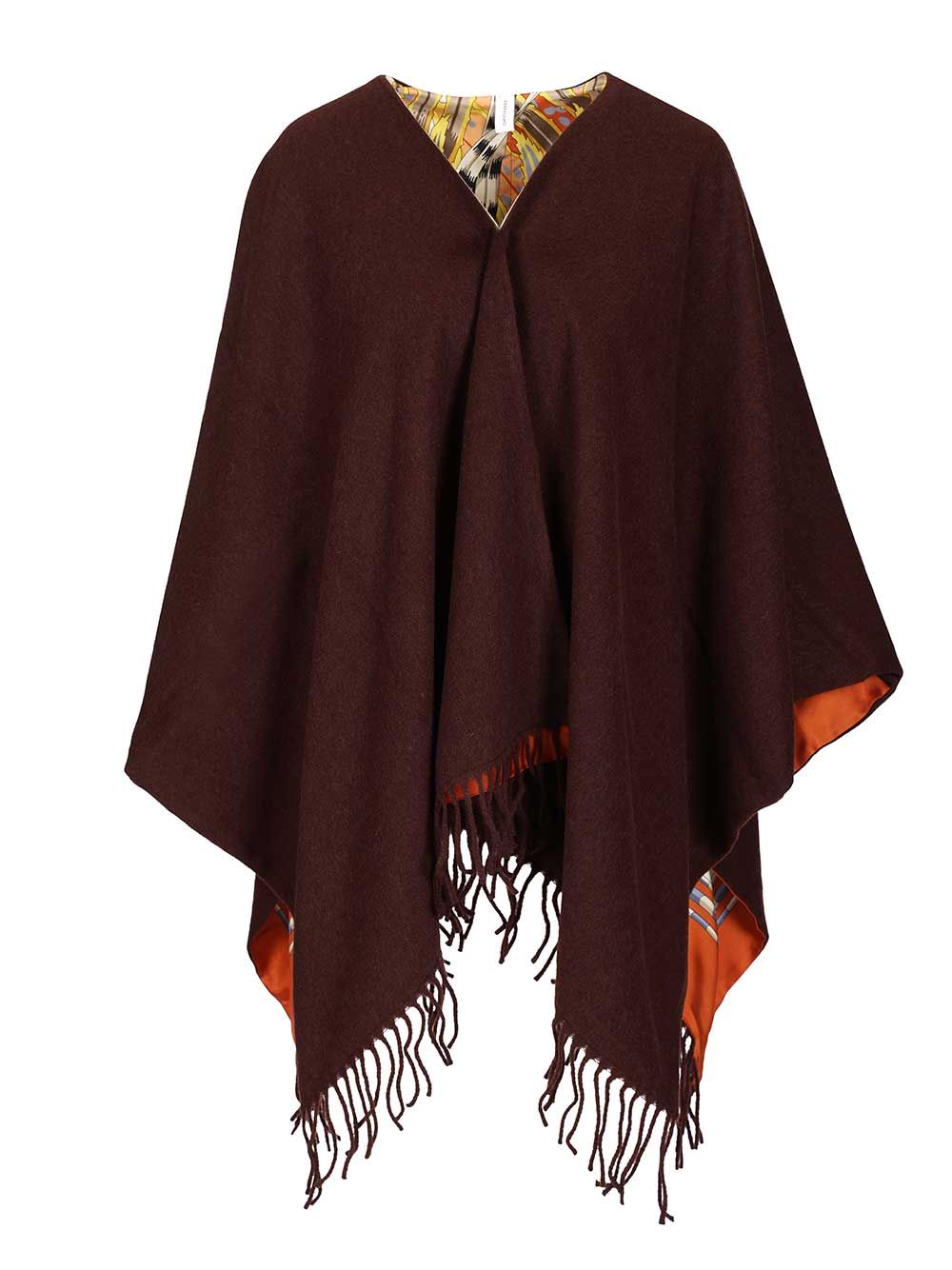 Ferragamo Reversible Hood With Rooster Print Scarves And Foulards - Brown | 2e05b72596081c65222983bf05b9fd90c61b29b3