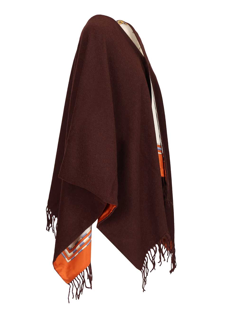 Ferragamo Reversible Hood With Rooster Print Scarves And Foulards - Brown | eb9b48aba5ffff825caef4282900e7788dfffa77