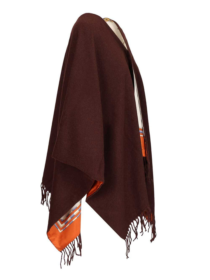 Ferragamo Reversible Hood With Rooster Print Scarves And Foulards - Brown | eb9b48aba5ffff825caef4282900e7788dfffa77