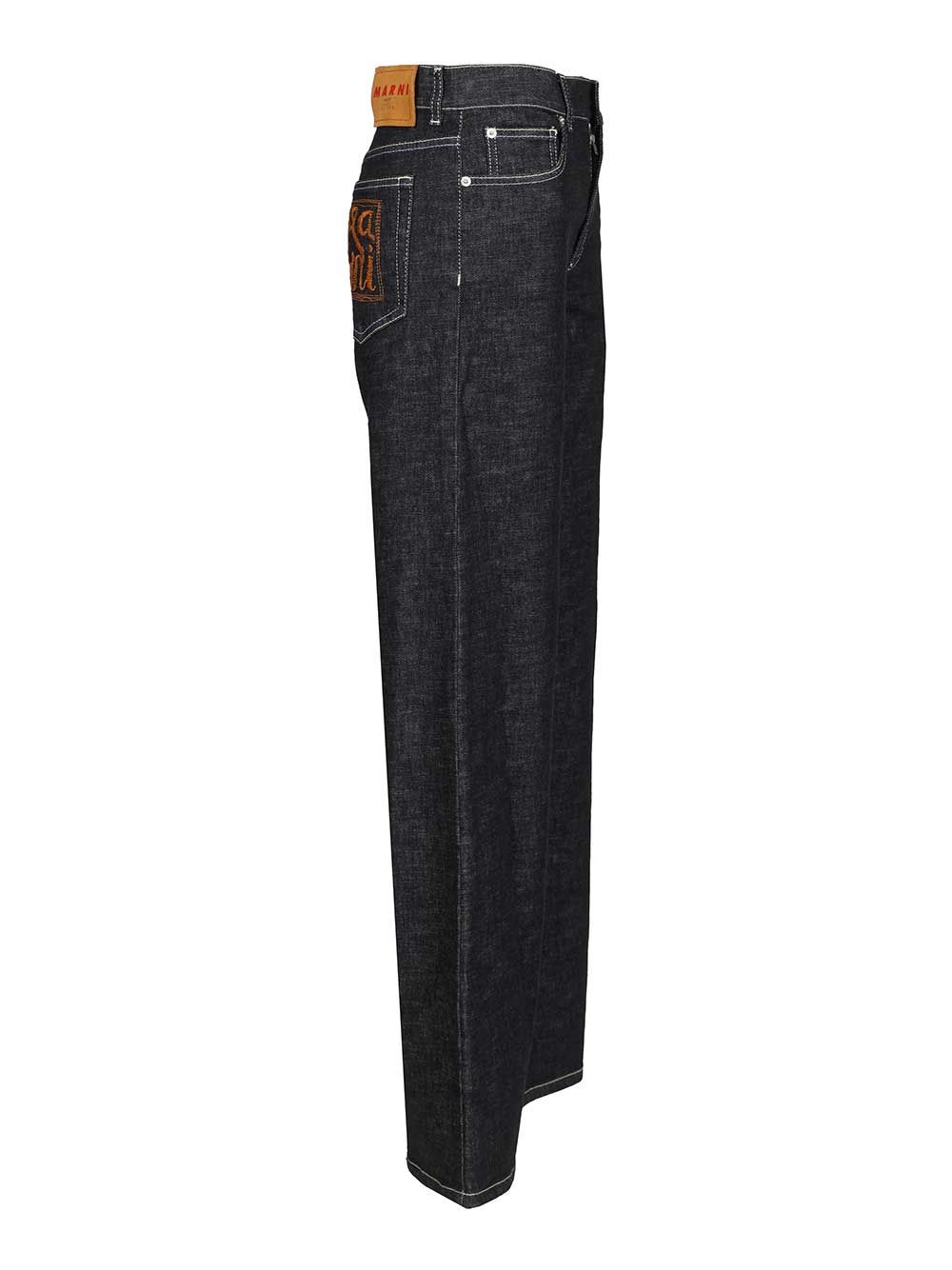 Marni Wide Jeans - Blue | 4d6ec41ce6c081c64fbef2793064cc1ad75bc192