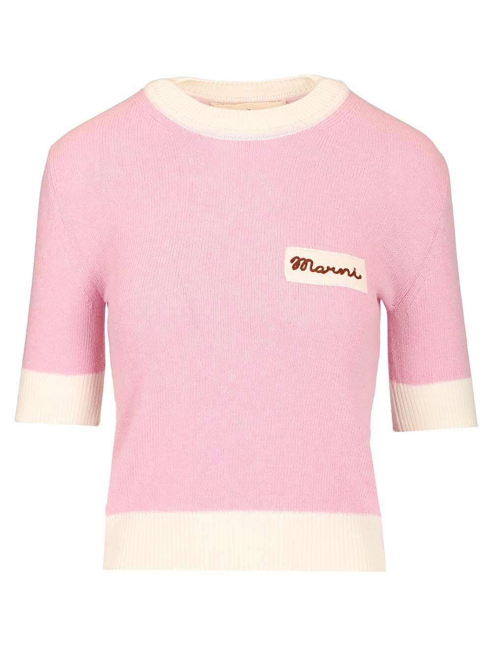 Marni Roundneck Sweater Knitwear - Rose | fa714821786329471bd12f1a730238db988faff2
