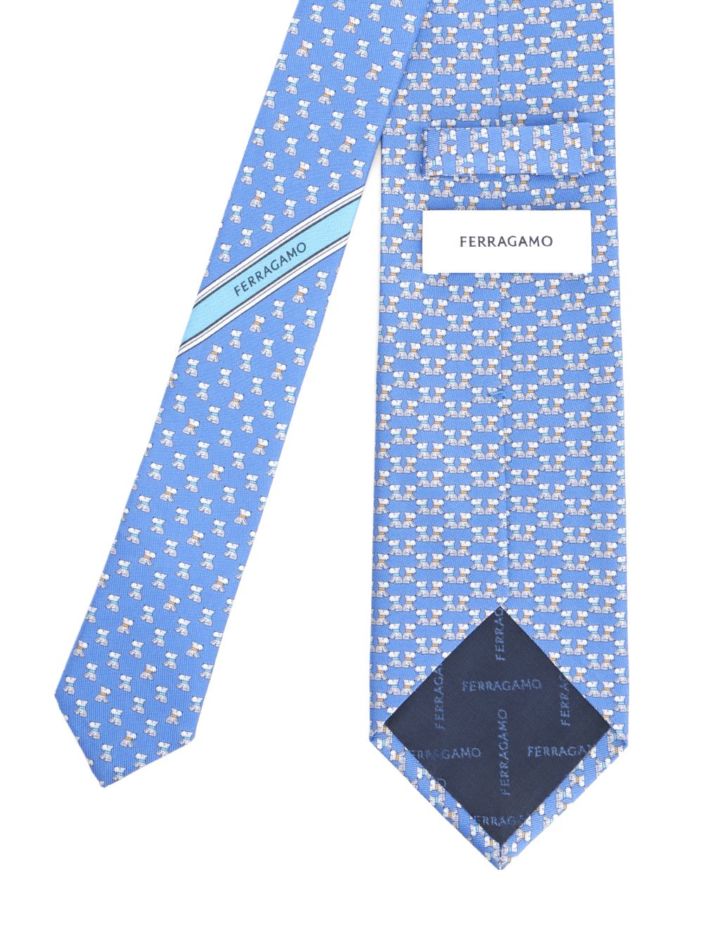 Ferragamo Silk Tie Scarves And Foulards - Light blue | e4949951f7268323866b945a1e4775aa88384f12