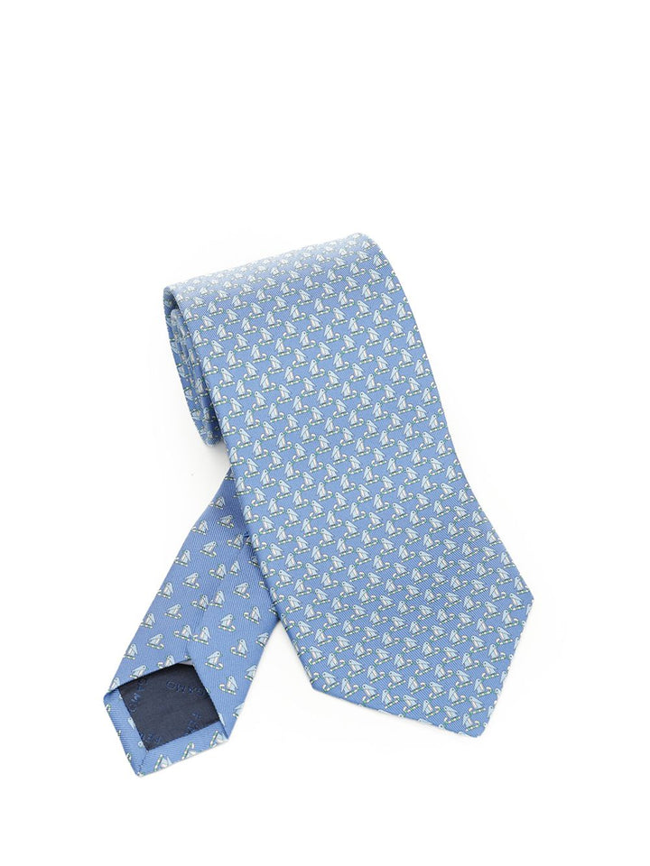 Ferragamo Silk Tie Scarves And Foulards - Light blue | ab4079d8b6b0aeb59155df213c4db296b0e99273